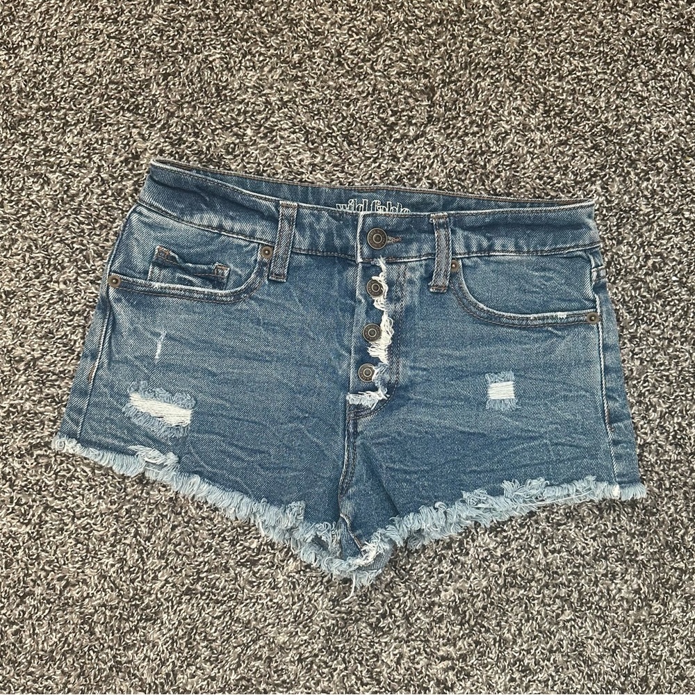 Size 2 Wild Fable high rise cheeky frayed shorts